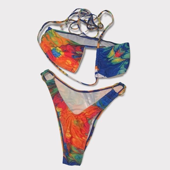 PrettyLittleThing Other - Pretty Little Things Tie Dye Swimsuit Bikini